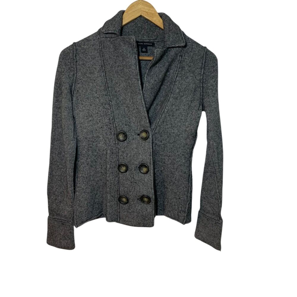 Banana Republic Womens Lambswool Blend Moto Warm Jacket S Boho Grunge Winter